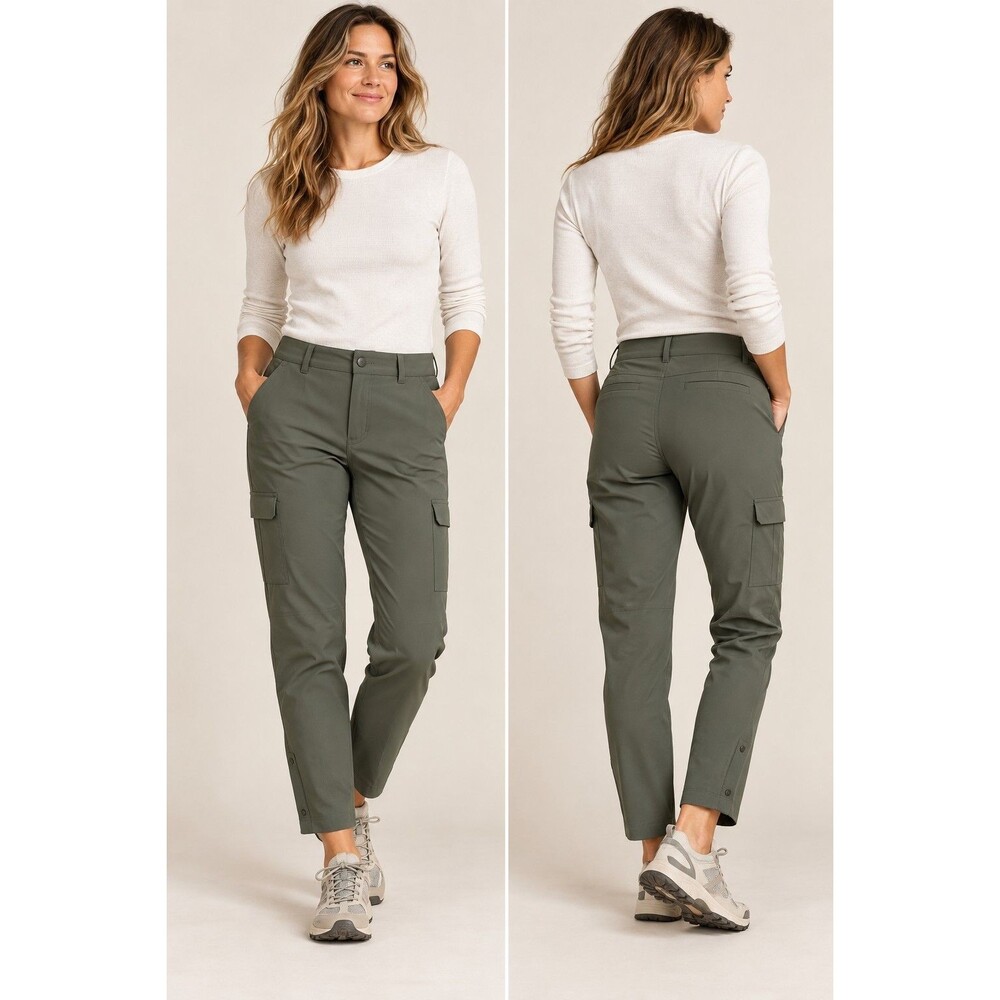NWT L.L.Bean Women’s Mountain Side Slim Leg Ankle Pants Thyme Green 10P Petite